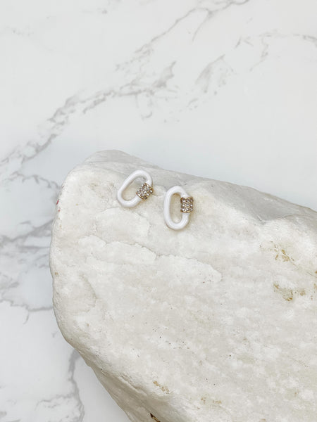 Glitzy Locked Link Earrings