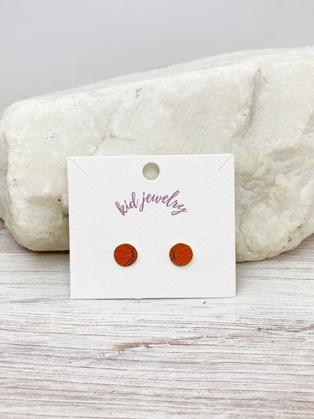 Kids Clip On Sports Stud Earrings