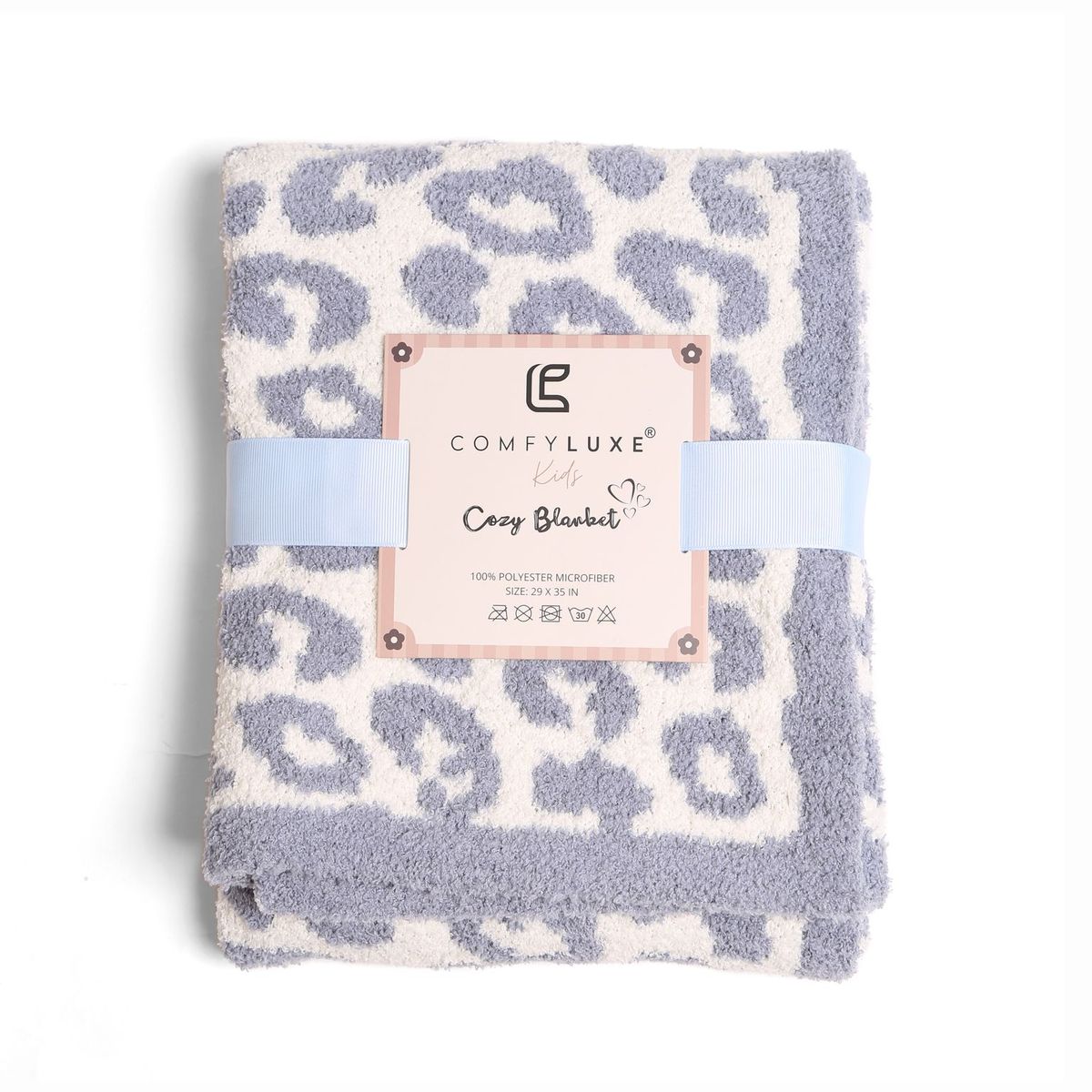 Luxury Cozy Kids Blanket - Blue Leopard