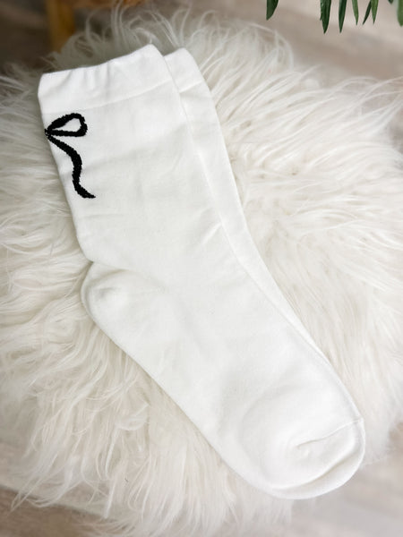 Bow Back Crew Socks