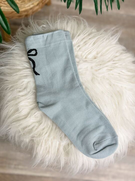 Bow Back Crew Socks