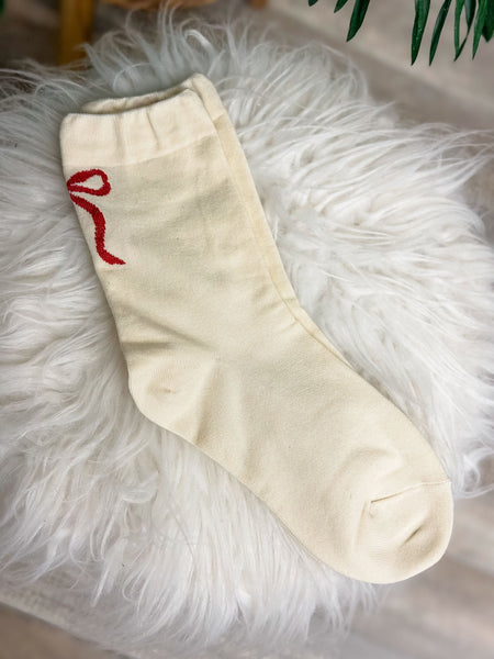 Bow Back Crew Socks