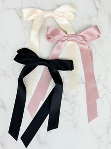 Satin Ribbon Hair Clips - Large