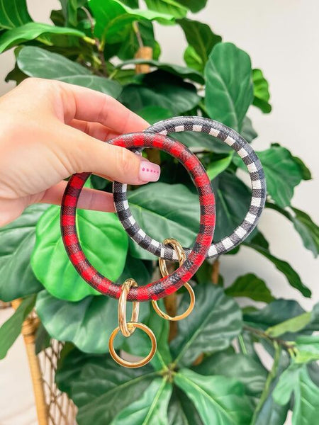 Buffalo Check Bangle Key Rings