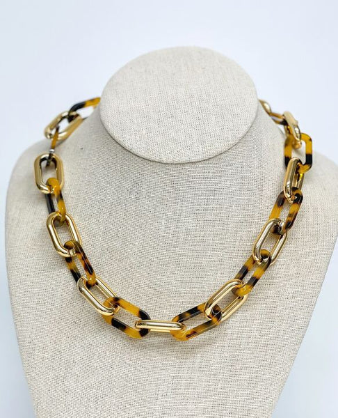 Chunky Gold & Acrylic Chain Necklaces
