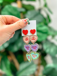 Conversation Heart Dangle Earrings