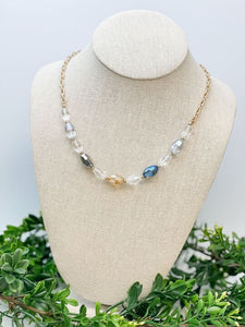 Cool Tone Beaded Necklace