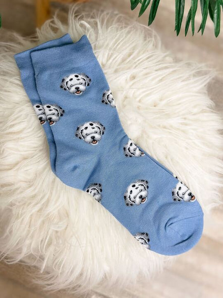 Dog Printed Crew Socks