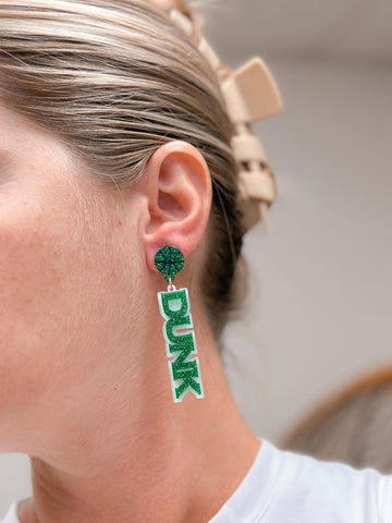 'Slam Dunk' Statement Dangle Earrings