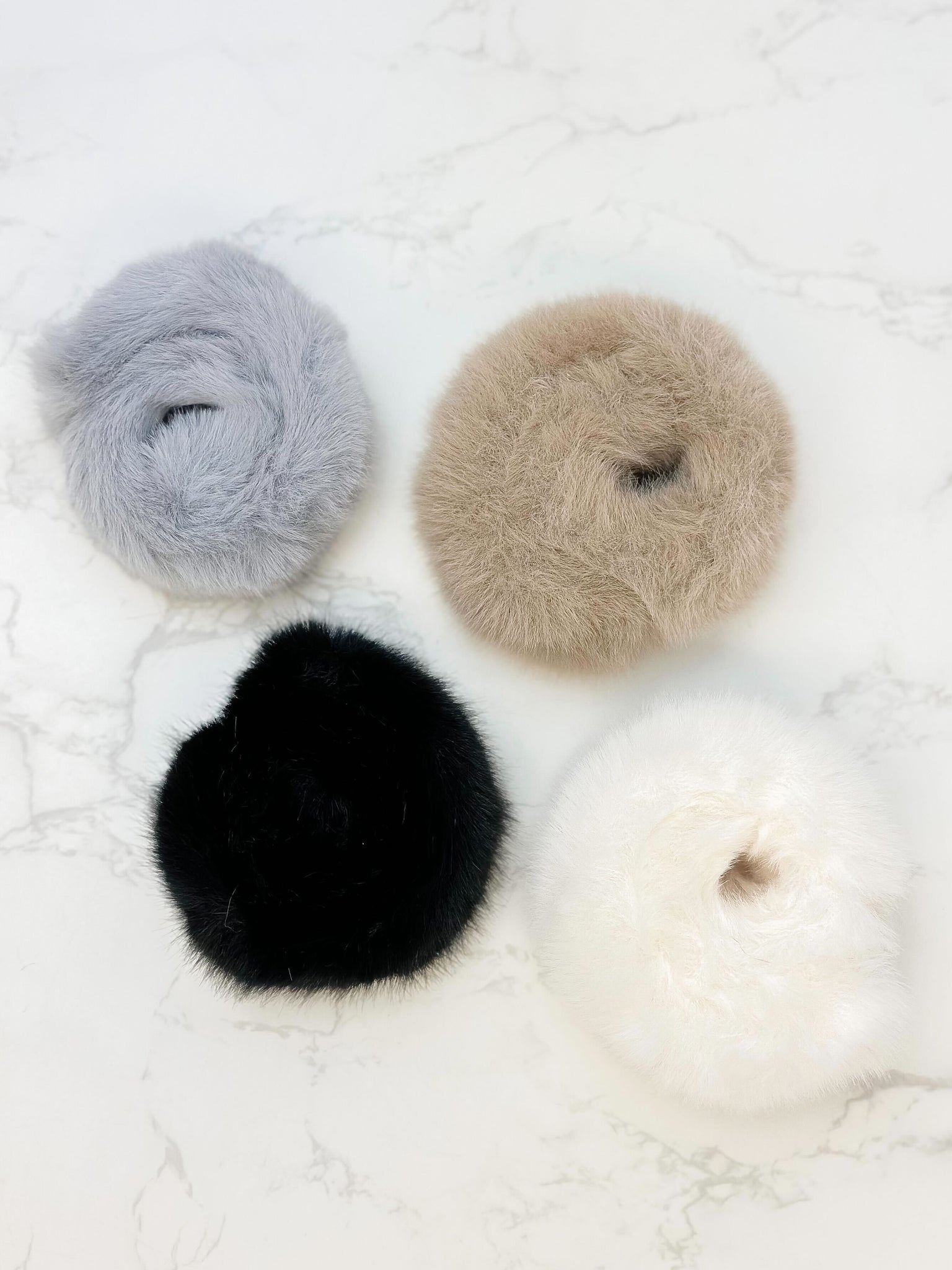 Snap Clip Fur Hair Wraps