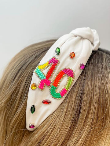 'Fabulous 40' Embellished Headband