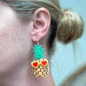 Vacation Pineapple Dangle Earrings