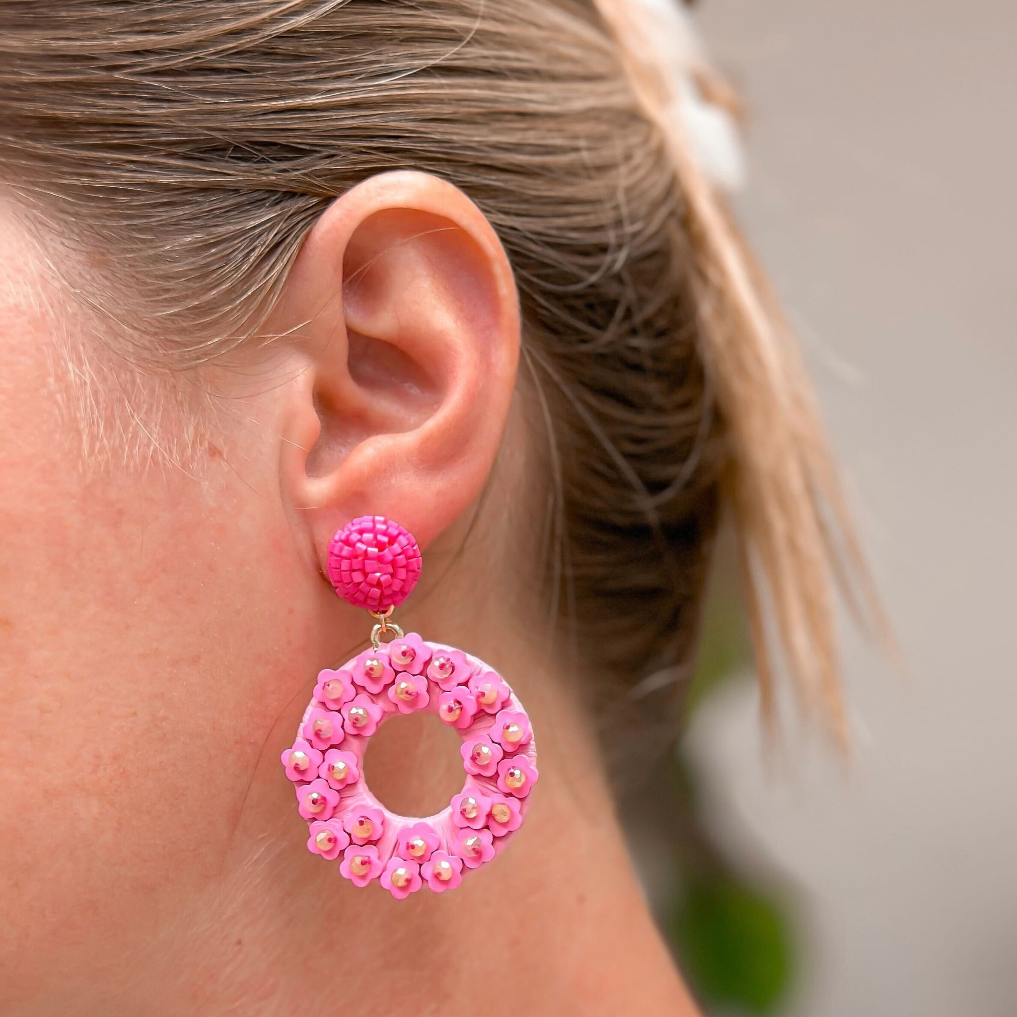 Spring Flower Dangle Earrings