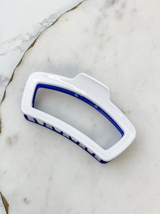 Game Day Claw Clips - Blue & White