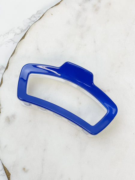 Game Day Claw Clips - Blue & White