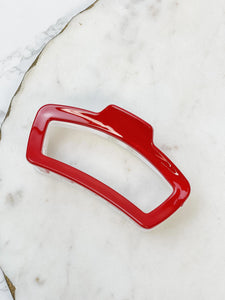 Game Day Claw Clips - Red & White
