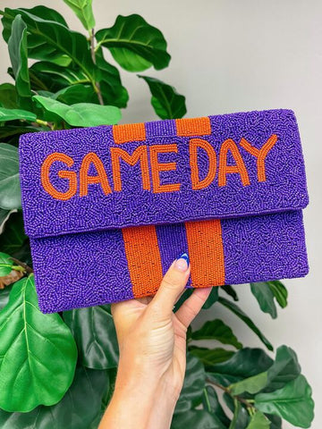 'Game Day' Beaded Clutch & Convertible Crossbody