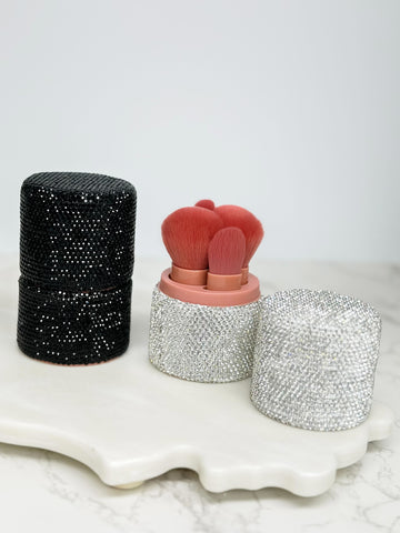 Glitzy Rhinestone Makeup Brush Set