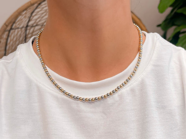 Gold Dipped Two Tone Chain Necklace