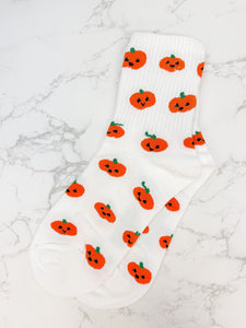 Halloween Jack-O-Lantern Socks