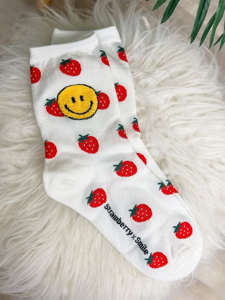 Happy Printed Crew Socks