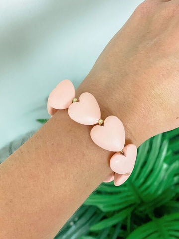 Heart & Gold Bead Bracelets