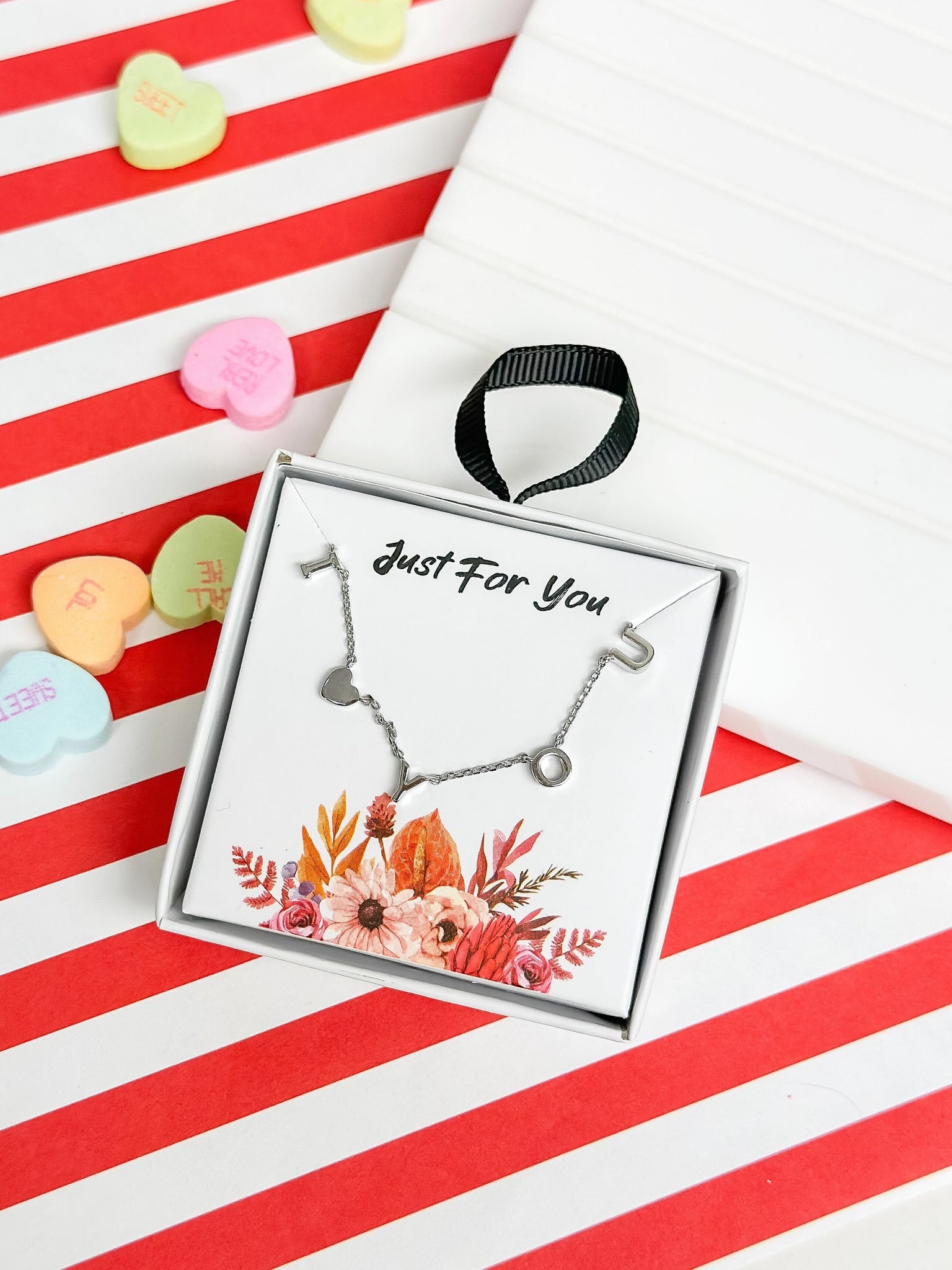 'I Heart You' Sentiment Chain Necklaces