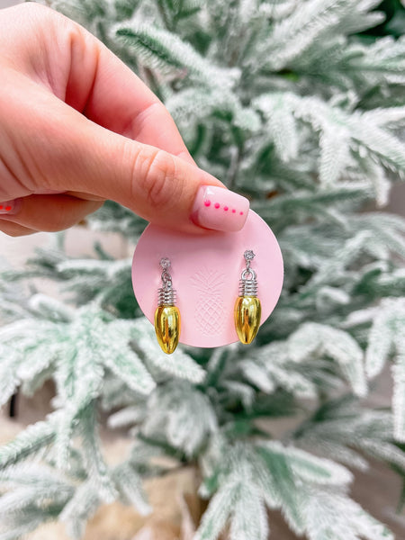 Christmas Light Bulb Dangle Earrings