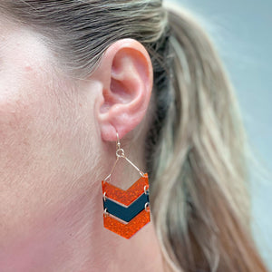 Glitter Game Day Arrow Dangle Earrings