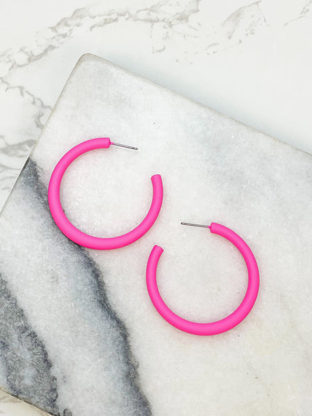 The Classic Enamel Hoop Earrings