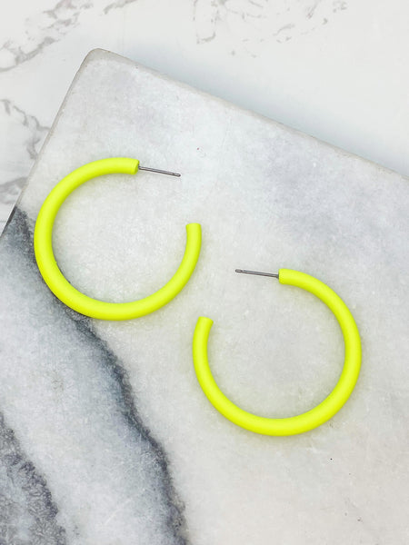 The Classic Enamel Hoop Earrings