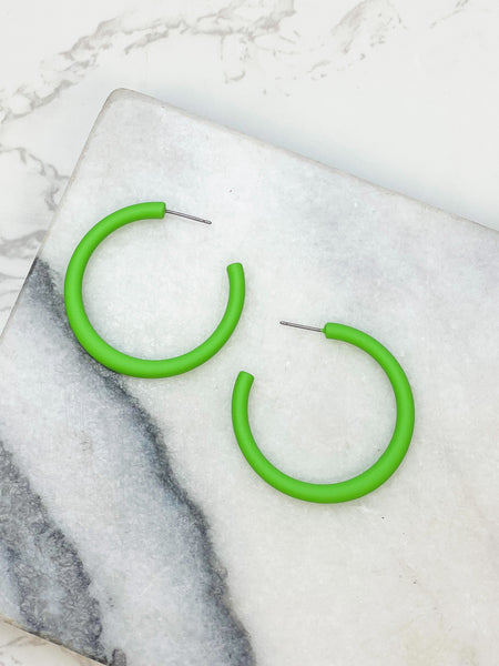 The Classic Enamel Hoop Earrings