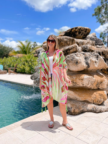 Floral Print Kimono