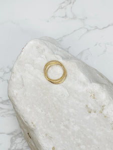 Gold-Dipped Stack Ring Set