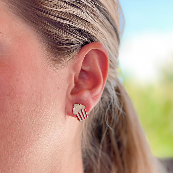 Popcorn Enamel Stud Earrings