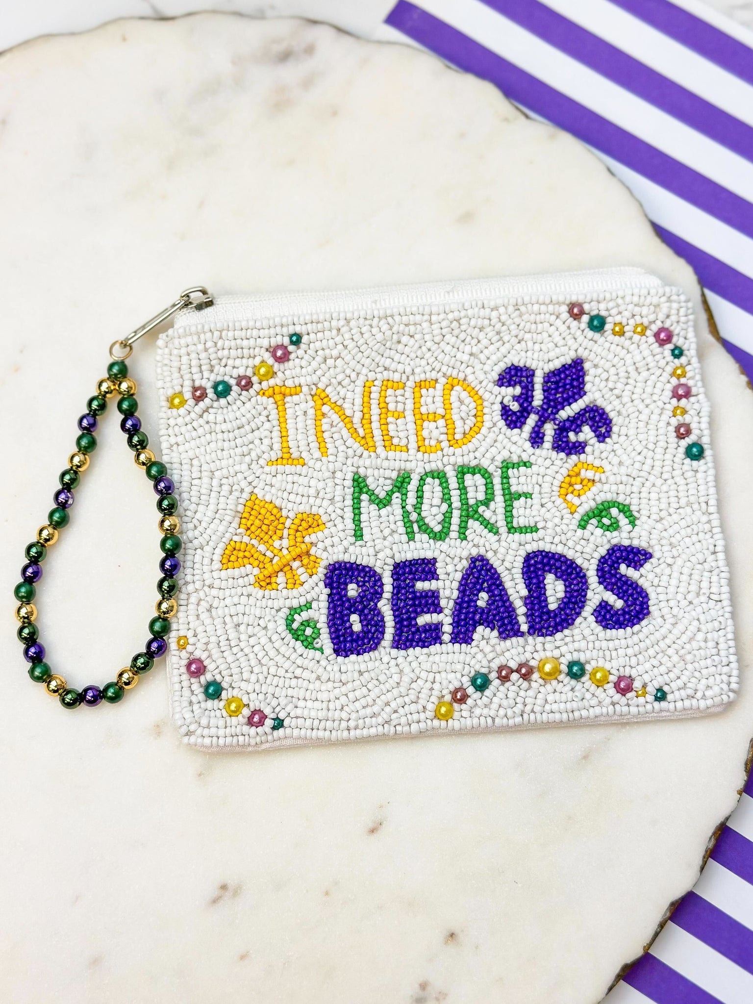 'I Need More Beads' Zip Pouch