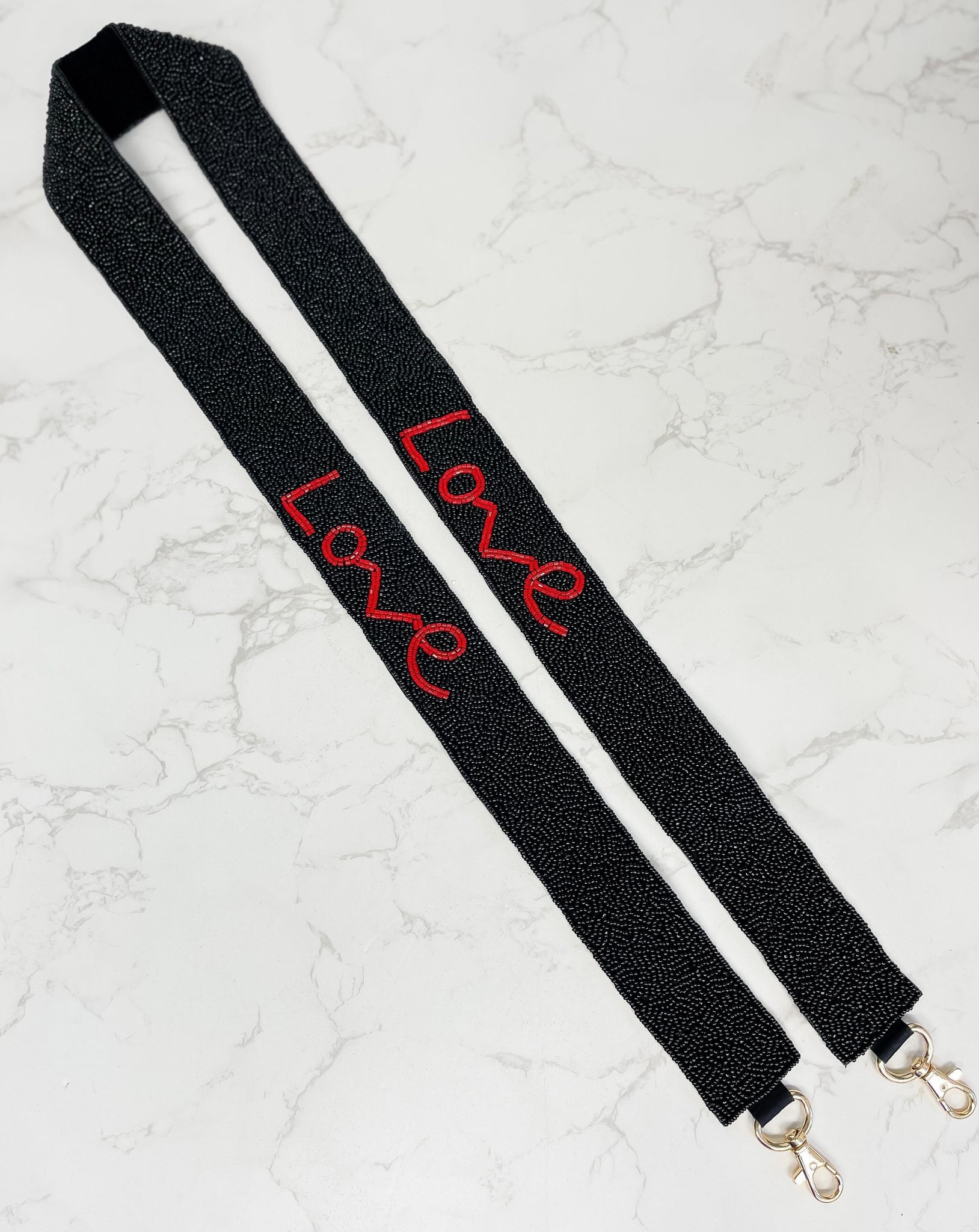 'Love' Beaded Bag Straps