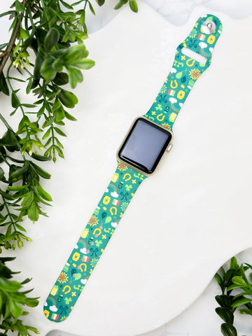 Lucky Scene Print Silicone Smart Watch Band - M/L