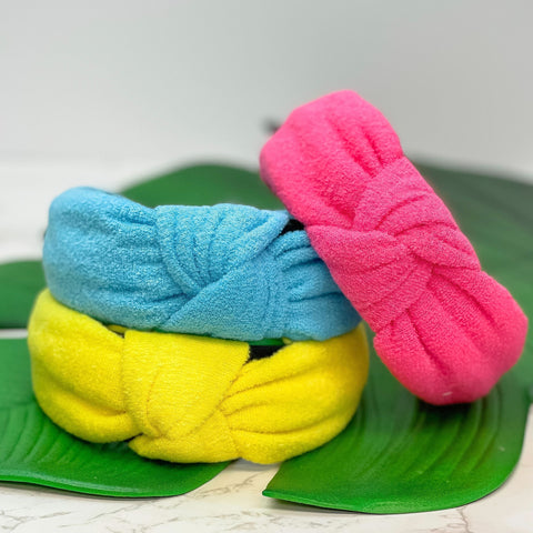 Neon Terry Knotted Headbands