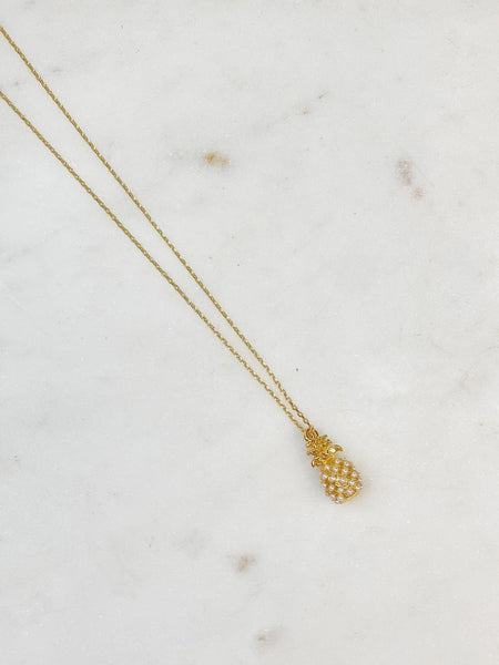 Gold Dipped Pineapple Pendant Necklaces