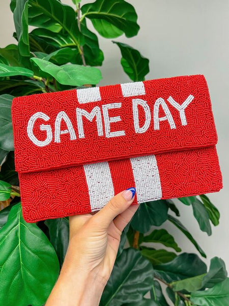 'Game Day' Beaded Clutch & Convertible Crossbody