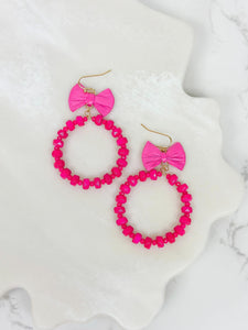 Bow Post Open Dangle Earrings
