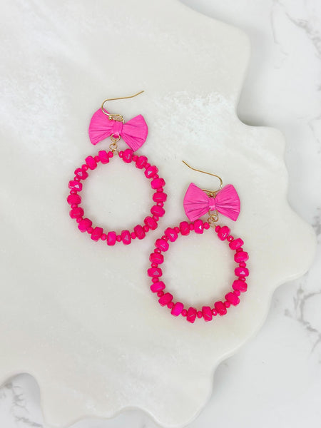 Bow Post Open Dangle Earrings