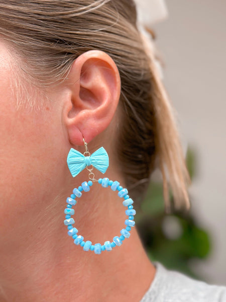 Bow Post Open Dangle Earrings