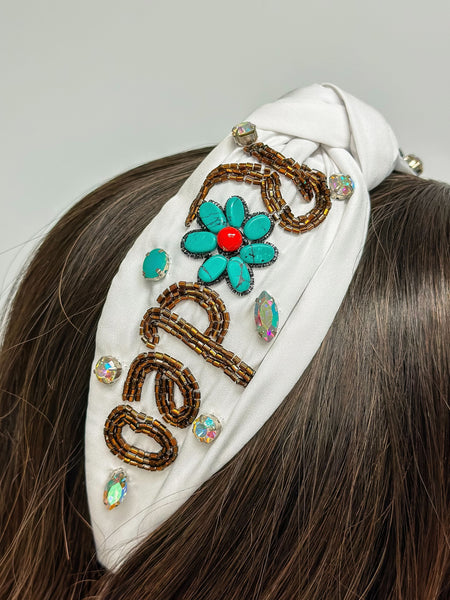 'Rodeo Babe' Beaded Headband