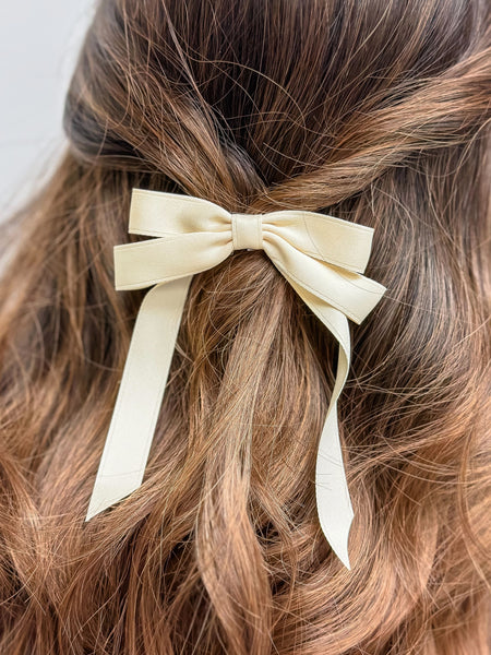 Satin Ribbon Hair Clips