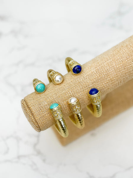 Gold Hinge Cuff Bracelets