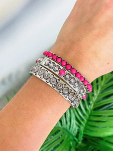 Western Studded Stretch Stack - Pink