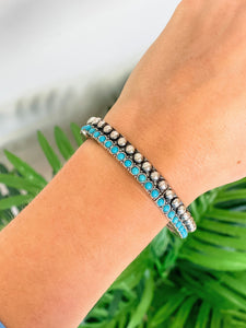 Western Studded Stretch Stack - Turquoise