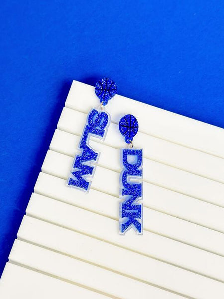 'Slam Dunk' Statement Dangle Earrings